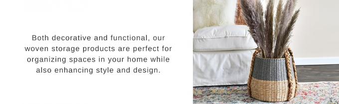 Woven Market Basket, Handwoven Willow Weave, Stylish Handles With Durable Metal Anchors, Classic And Versatile, Attractive, Spacious, Lightweight, Brown Stain 2