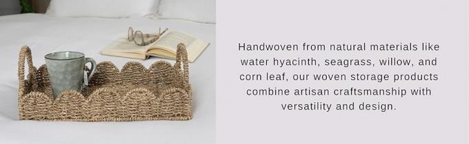 Woven Market Basket, Handwoven Willow Weave, Stylish Handles With Durable Metal Anchors, Classic And Versatile, Attractive, Spacious, Lightweight, Brown Stain 1