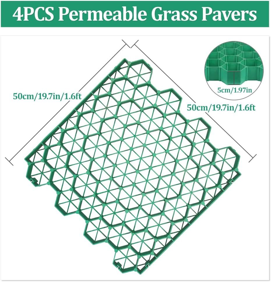 Permeable Grass Pavers Grid Flat-Interlocked,HDPE Plastic Shed Base For ...