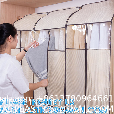 Large Capacity Dustproof Clothing Closet Organizer Custom Suit Garment Cover Bags Custom Logo