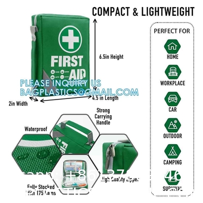 Medical Supplies Compact First Aid Bag Portable Survival Emergency Kids School Family Home First Aid Kit
