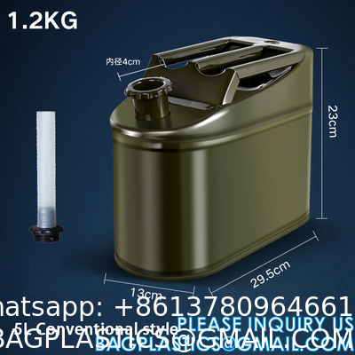 Petrol Diesel Fuel Can,Gasoline Bucket Fuel Can with Oil Pipe Spout,Spare Car Fuel Tank Oil Drum,Portable Fuel