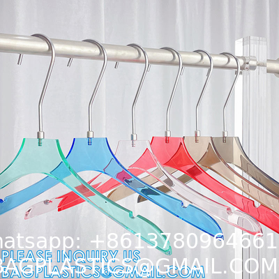 Boutique Plastic Hanger OEM Brand Fashion Adult Coat Garment Display Plastic Gold Hangers
