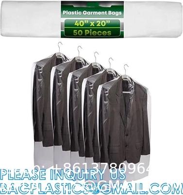 Compostable Dry Cleaning Perforated Clear biodegradable Garment/Laundry/Clothing Bags On Roll, Apparel Covers