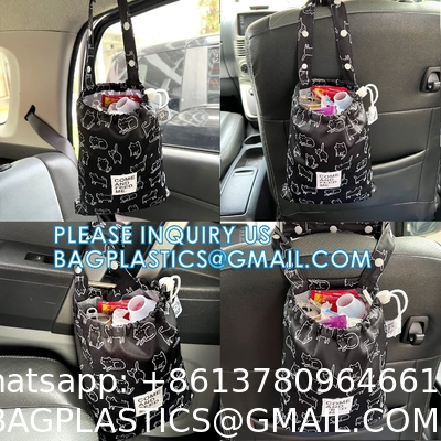 Car Trash Bags, Garbage Bag Hanging Detachable Bag for Car Trash Bag Hanging Back Seat Car Bag for Outdoor