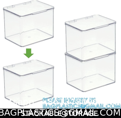 Storage Organizer Box Containers, Acrylic Box With Lock, Toy Display Case Box, Lucite Storage Box Container