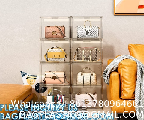 Clear Handbag Storage Organizer,  Acrylic Display Case For Purse And Handbag Storage Organizer For Closet, Stacka