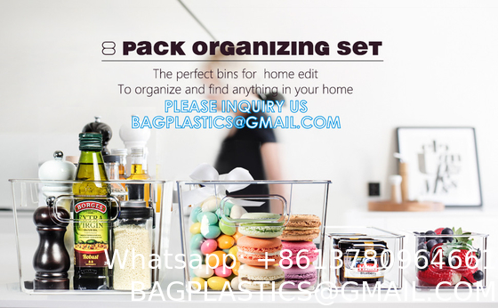 Plastic Storage Bins With Lids X-Large – Perfect Kitchen Or Pantry Organization, Fridge, Cabinet Organizers