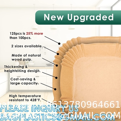 Air Fryer Disposable Paper Liner Reusable Air Fryer Liners, Round Air Fryer Parchment Paper, Non-Stick Food Grade