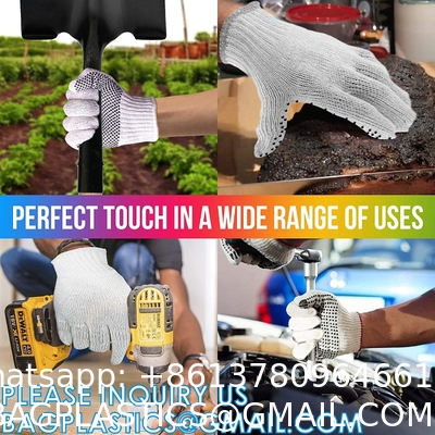 Cotton PVC Dotted Safety Garden Working Gloves Cotton Working Gloves, Safety Work Gloves for Industrial Work