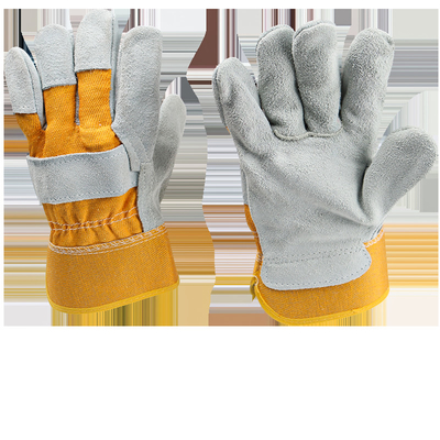 Heavy Duty Leather Welding Working Gloves, Palm safety Gloves, suede finish, cowhide, Cut Resistant, Driver Gloves