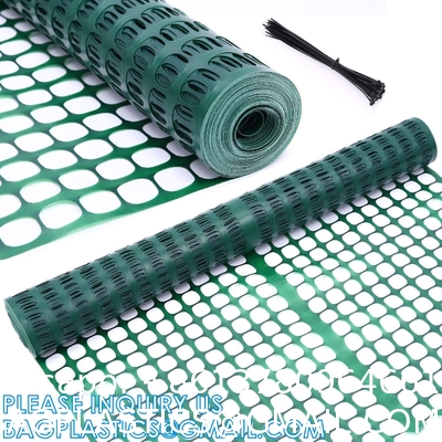 Reusable Netting Safety Fences Roll with Zip Ties, Durable Temporary Pool Fence Snow Fencing for Deer Rabbit