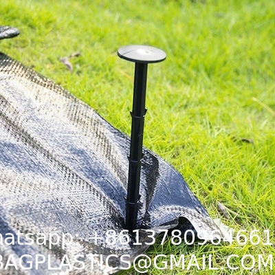 Staples Stakes Anchors Rustproof for Holding Down Landscape Fabric Lawn Edging,Tents, Game Nets and Rain Tarps Black
