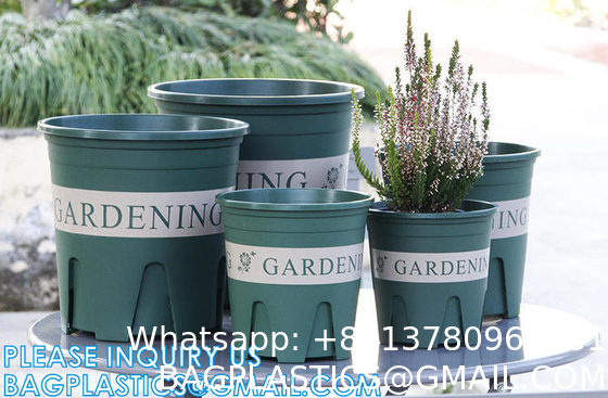 Planters for Indoor Plants, Planters with Drainage Hole and Tray, Flower Pots Indoor Plant Pots for Patio Garden