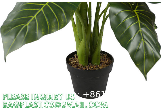 Artificial Monstera Deliciosa Plant 37" Fake Tropical Palm Tree, Perfect Faux Swiss Cheese Plants in Pot