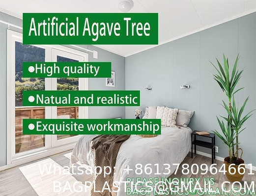 Artificial Tree Plant with 76 Leaves, Nursery Plastic Pot, Feel Real Technology, Green Tree 5.3ft Faux Agave