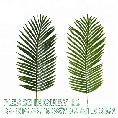 Kinds Artificial Palm Leaves Tropical Fake Leaves, Monstera Leaf Faux Leaves Party Table Decoration Wedding Birthday