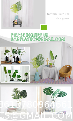 Kinds Artificial Palm Leaves Tropical Fake Leaves, Monstera Leaf Faux Leaves Party Table Decoration Wedding Birthday