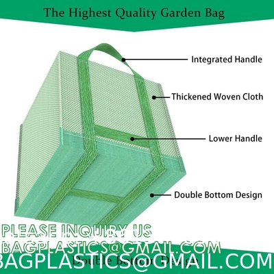 Heavy Duty Home and Yard Waste Bag 48-Gallon Woven Polypropylene, Reusable Lawn and Leaf Garden Bag with Reinforced