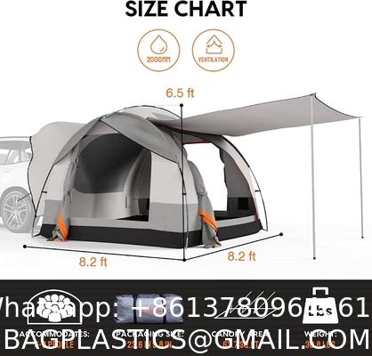 SUV Car Tent, Tailgate Shade Awning Tent for Camping, Vehicle SUV Tent Car Camping Tents for Outdoor Travel