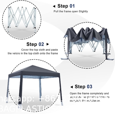 Show Canopy Tent, Stable Pop up Outdoor Canopy Tent, Gazebo Tent with Mosquito Netting Outdoor Canopy Shelter