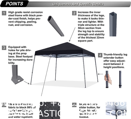 Show Canopy Tent, Stable Pop up Outdoor Canopy Tent, Gazebo Tent with Mosquito Netting Outdoor Canopy Shelter