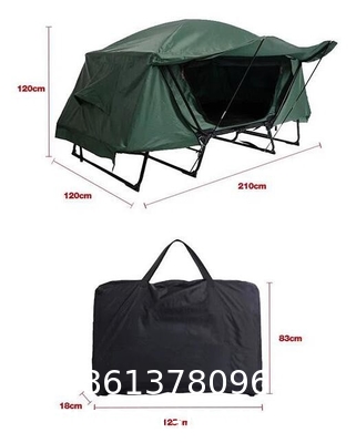 Camping Tent Cot, Folding Tent Combo Air Mattress & Sleeping Bag, Off-Ground Tent Shelter with Carry Bag for Hiking