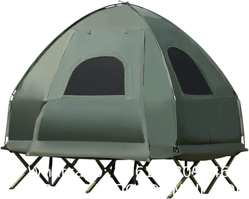 Camping Tent Cot, Folding Tent Combo Air Mattress & Sleeping Bag, Off-Ground Tent Shelter with Carry Bag for Hiking