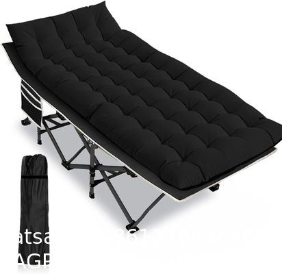 Portable Folding Camping Cot, Adjustable 4-Position Adults Reclining Chairs Mattress,Outdoor Patio Folding Lounge