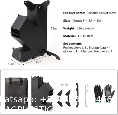 Rocket Stove Rocket Stove for Cooking Portable Wood Burning Stove Mini Wood Stove Wood Fire Camping Stove