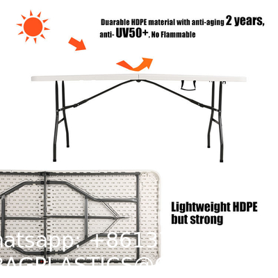 Custom 4ft 6ft 8ft Cheap Round Foldable Table Portable Folding White Round Tables For Events Wedding