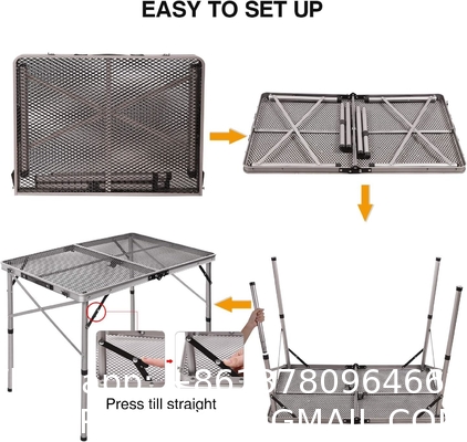 Outdoor Spliced Camping Folding Table, Outdoor Table, Card Table, Portable Grill Table, Adjustable Heights