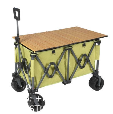 Outdoor Garden Heavy Duty Utility Portable Large Capacity Camping Collapsible Wagon Cart With All-Terrain Wheels