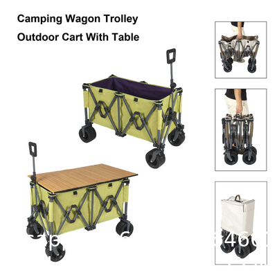 Outdoor Garden Heavy Duty Utility Portable Large Capacity Camping Collapsible Wagon Cart With All-Terrain Wheels