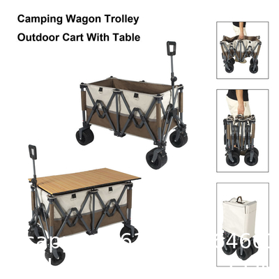 Outdoor Garden Heavy Duty Utility Portable Large Capacity Camping Collapsible Wagon Cart With All-Terrain Wheels