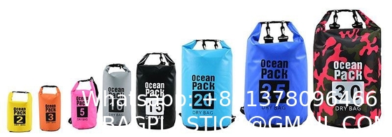 Personzliaed Logo Waterproof Dry Bag PVC Backpack Ocean Pack, Kayaking Boating Canoeing Swimming Hiking Camping