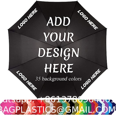 Custom Umbrellas Design Your Own Add Logo Image Personalized Design Sun/Rain All Weather Folding Foldable Umbrella