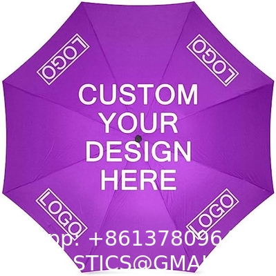 Custom Umbrellas Design Your Own Add Logo Image Personalized Design Sun/Rain All Weather Folding Foldable Umbrella