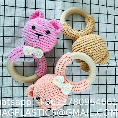 DIY Ornament Baby Molar Teether Accessories Color Crochet Bear Baby Molar Bracelet Stall Toy