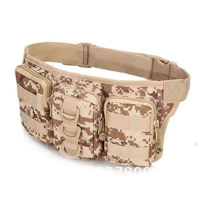 ornaments Camouflage Waist Bag Utility Belt with Water Bottle Holder Hiking Mountaineering Camping Riding Fish
