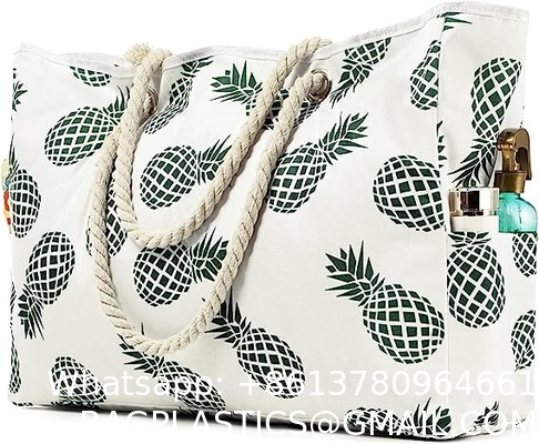 Beach Bag for Women - Large Beach Tote Bag, Waterproof Sandproof Beach Bag with Zipper, Large Swim Pool Beach Tote