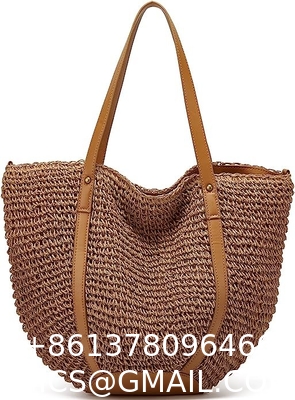 Straw Bags for Women Summer Beach Woven Tote Hobo Handbag Casual Straw Shoulder Bags for Travel Vocation
