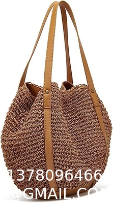 Straw Bags for Women Summer Beach Woven Tote Hobo Handbag Casual Straw Shoulder Bags for Travel Vocation