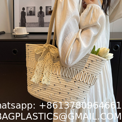 Large-Capacity Beach Bag Fashion All-Match Commuter Tote Bag Niche Weaving Portable Foreign Style Shoulder Bag