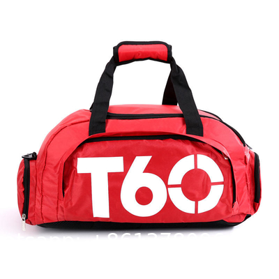 Custom Logo Unisex Portable Waterproof Sports Gym Fitness Duffle Backpack Weekend Travel Duffel Bag With Shoe Storage