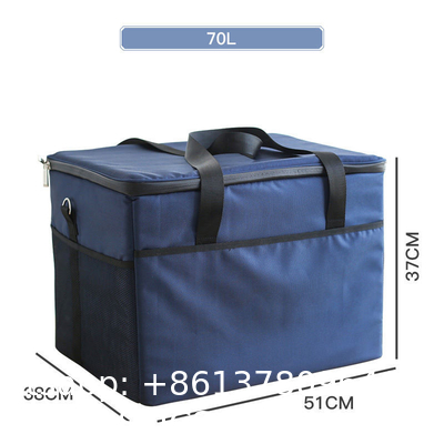 Big Square Camping Thermal Cooler Bag wIth Shoulder Strap Waterproof Oxford Cloth Cooler Lunch Box Bag