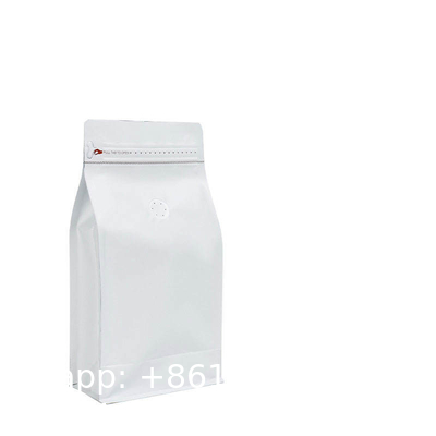 Custom Printed Resealable Packaging Aluminum Foil Flat Bottom Stand Up Pouch 1lb Coffee Bean Bag With One Way Valve
