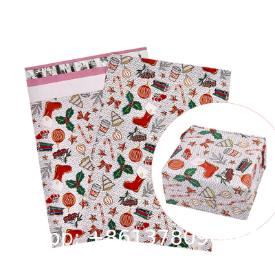 Biodegradable Compost Sustainable Envelopes Shipping Express Mailing Bags Merry Christmas Mailer For Gift Packaging