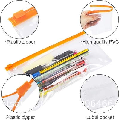 Poly Zip Envelope,Plastic Envelope,Reusable Envelopes, 9 x 4.7 Inches, A6 Size, 10 Colors, for Office Supplies