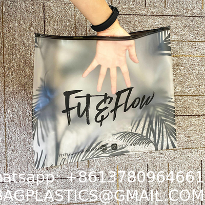 Custom Printed Logo Frosted Plastic Bag Clothes Zip Lock Self Sealing Bag Clothing Packaging Frosted Zipper Bags